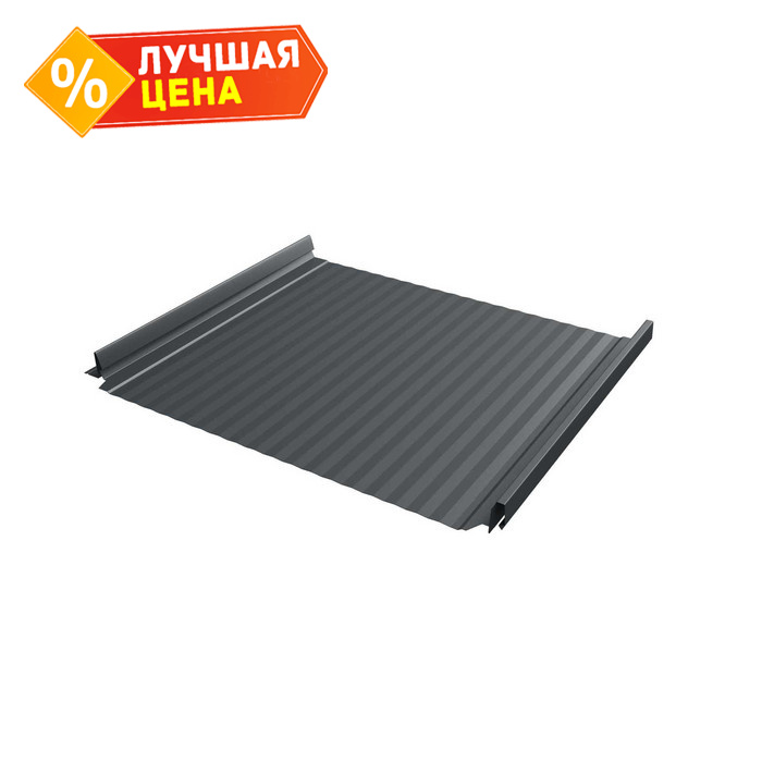 Фальцевая кровля Кликфальц Pro Gofr Grand Line 0,45 Drap ST RAL 7016 Антрацитово-Серый