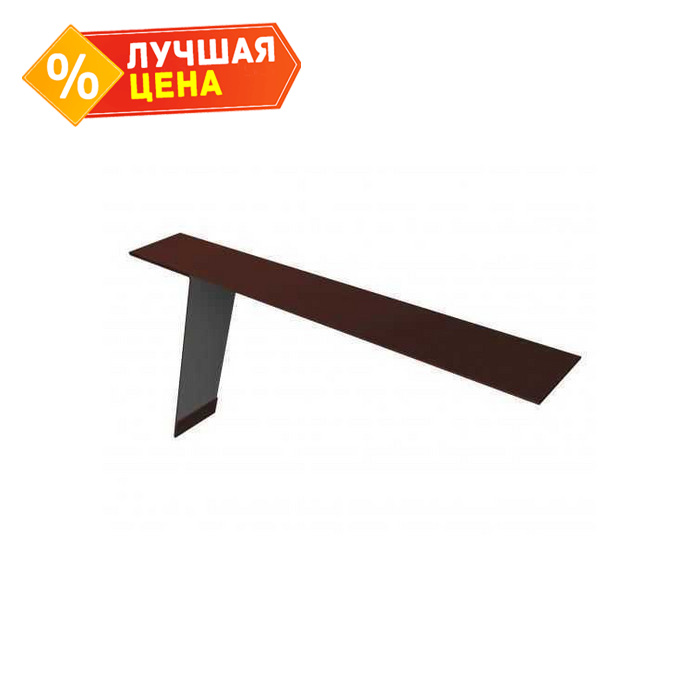 Планка карнизная фальц 130х80 0,5 PurLite Мatt RR 32 темно-коричневый