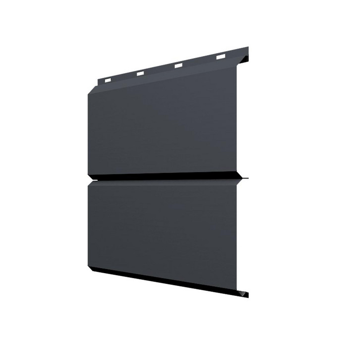 Софит ЭкоБрус без перфорации 0,345 Grand Line 0,5 Satin RAL7024 мокрый асфальт